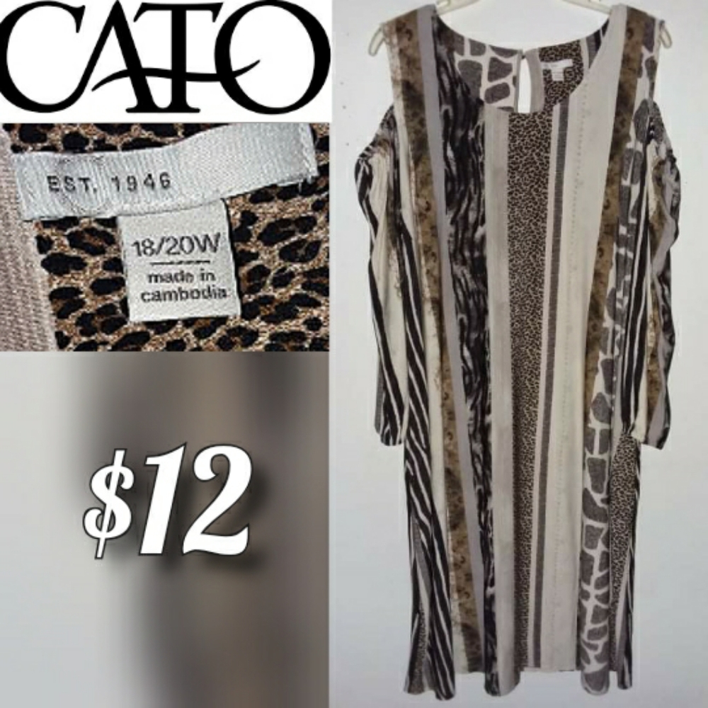 Animal Print Stripe Dress